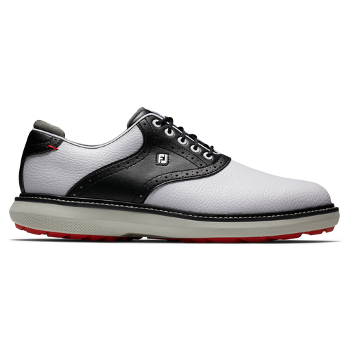 footjoy traditions spikeless mens golf shoes white & black