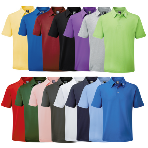 FootJoy Stretch Solid Pique Plain Golf Shirt