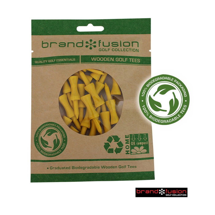 Wooden Tee Pegs - Biodegradable - Click For All Sizes