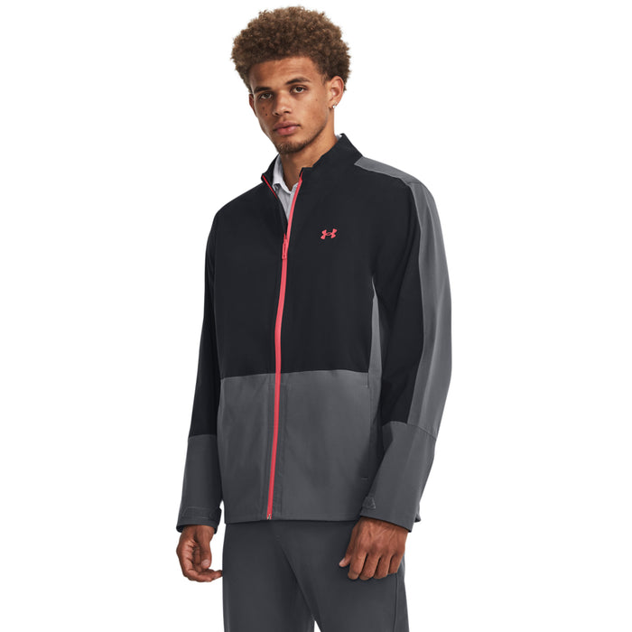 Under Armour Stormproof 3.0 Waterproof Mens Golf Jacket Colour - Black / Pitch Grey  Under Armour Product Code - 1378822-002