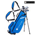 Future Junior Golf Set in blue for ages 10-12, featuring a stand bag with shoulder straps and matching golf clubs.