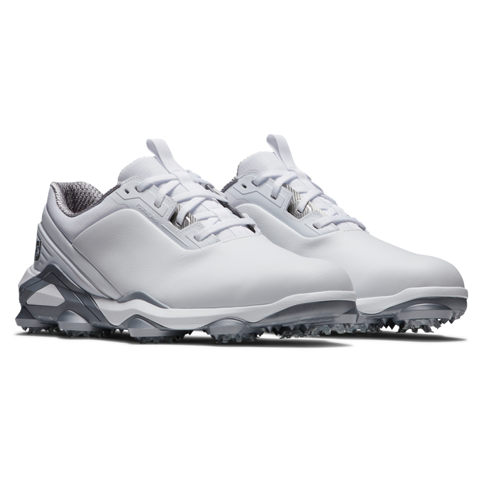 FootJoy Tour Alpha Golf Shoes - White/White/Silver