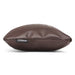 Side view of a brown leather Titleist Birthplace of Golf zippered valuables pouch with a black branded side tab.