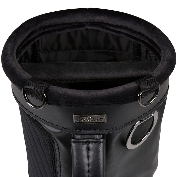 Titleist LINKSLEGEND Carry Golf Bag in black, close up of 2 way divider at top of bag