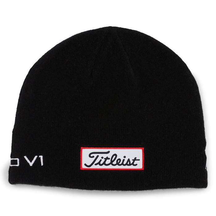 Titleist Tour Merino Golf Beanie Hat - black back view