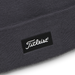 Titleist Charleston Cuff Knit Golf Beanie Hat - New - washed indigo logo close up