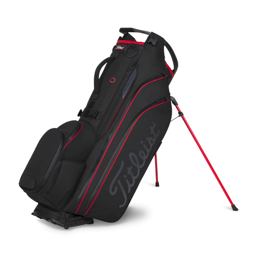 Titleist Hybrid 14 StaDry Golf Bag - Black/Black/Red