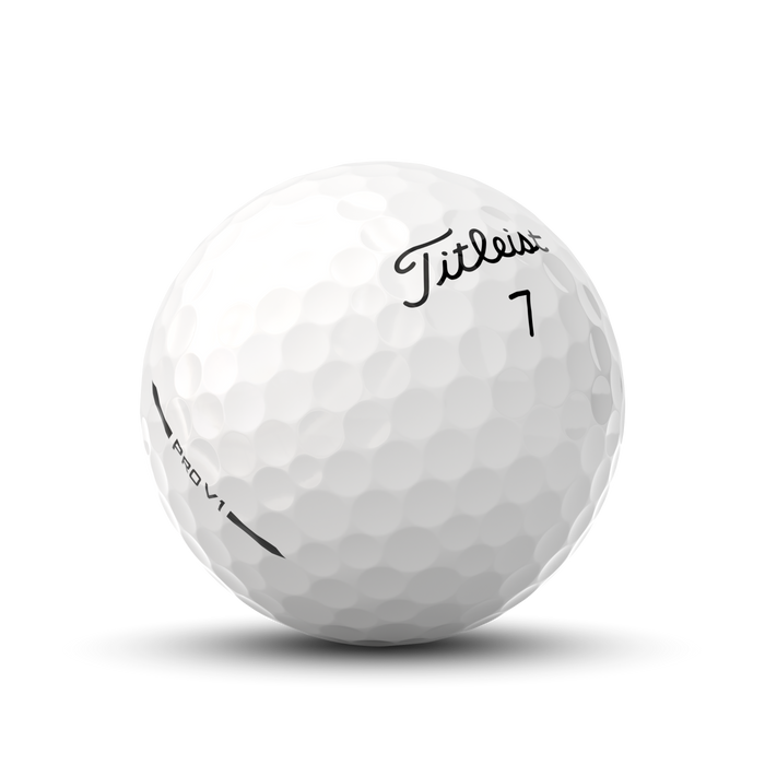 New Dozen Titleist Pro V1 Golf Balls 2025 in White, Yellow or High Numbers