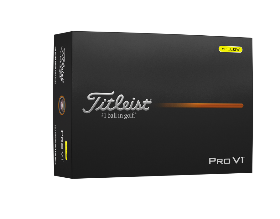 New Dozen Titleist Pro V1 Golf Balls 2025 in White, Yellow or High Numbers