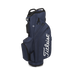 Titleist Cart 14 Lightweight Golf Cart Bag in Navy, side view of the bag showing the titleist logo