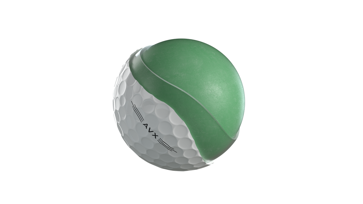 Titleist AVX Golf Balls - white ball technology view