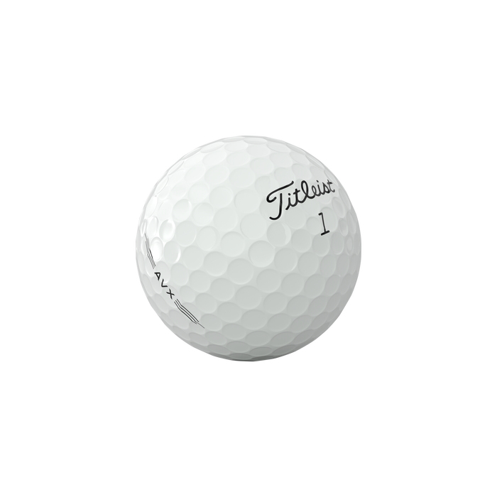 Titleist AVX Golf Balls - white ball showing logos 