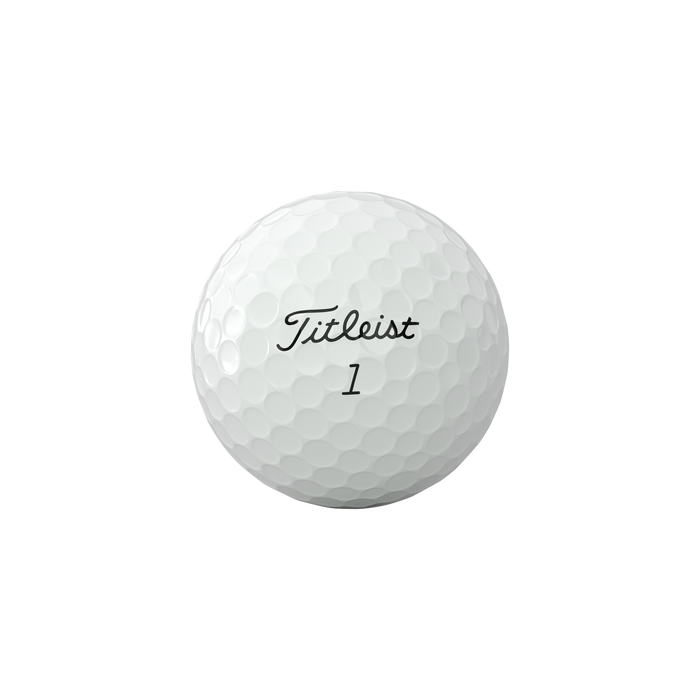 Titleist AVX Golf Balls- white ball titleist logo view