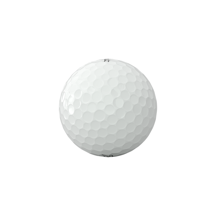 Titleist AVX Golf Balls - white ball plain side view