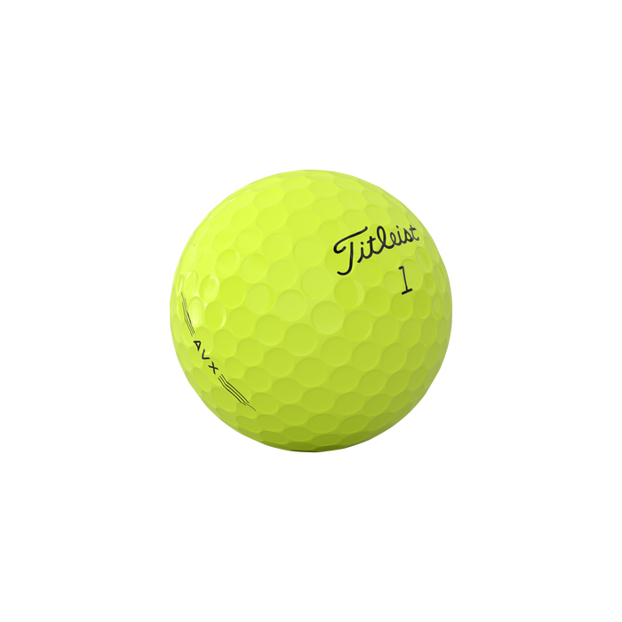 Titleist AVX Golf Balls - yellow ball showing logo