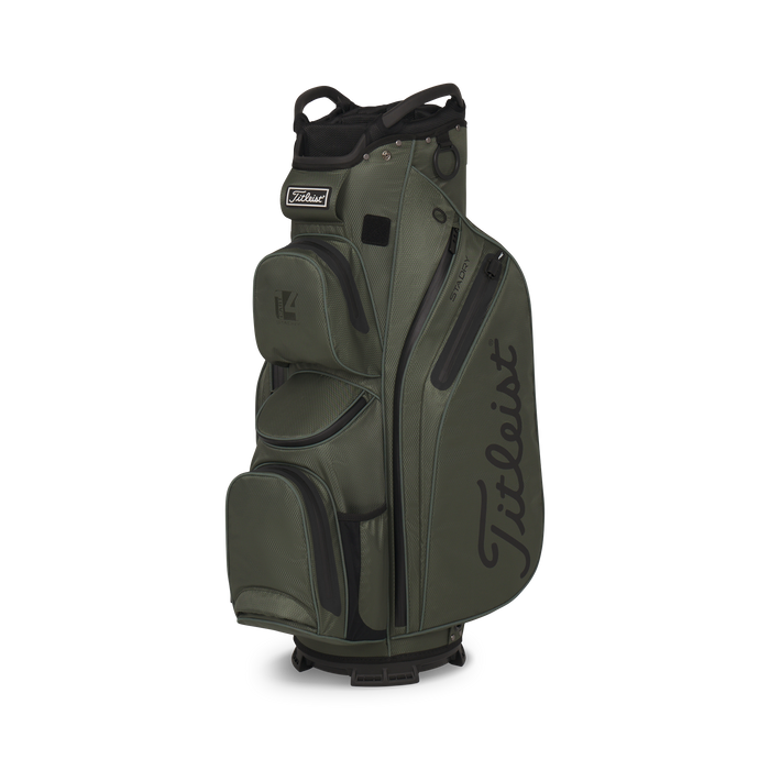 Titleist Cart 14 StaDry Golf Cart Bag in new 2026 colour cypress green and black. Side view
