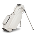 A white Titleist LINKSLEGEND Classic Members II Golf Stand Bag with black trim and dual metal legs, shown on a clean white background.