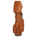 A tan leather golf Titleist LINKSLEGEND Classic Members II Golf Stand Bag shown from a side profile view against a solid white background.