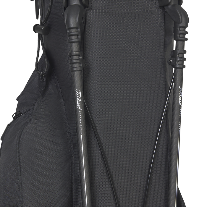 Titleist Players 4 Carbon Stand Bag in black showing close up of carbon legs