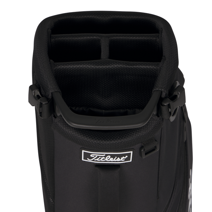 Titleist Players S4 Golf Stand Bag, black version, view of the dividers