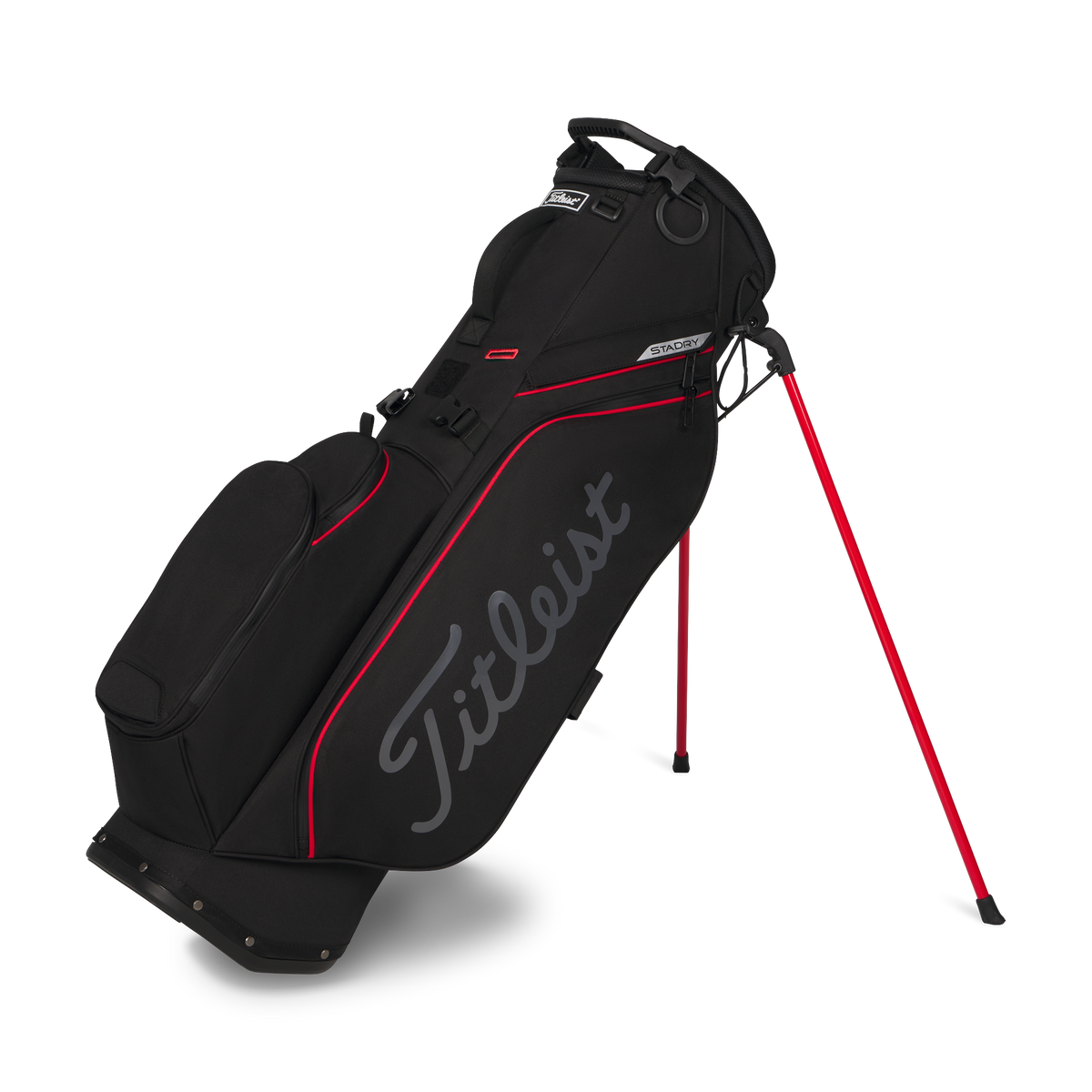 Titleist STADRY14分割カートバッグ 黒/赤 Titleist 14 StaDry Cart Bag - Express Golf