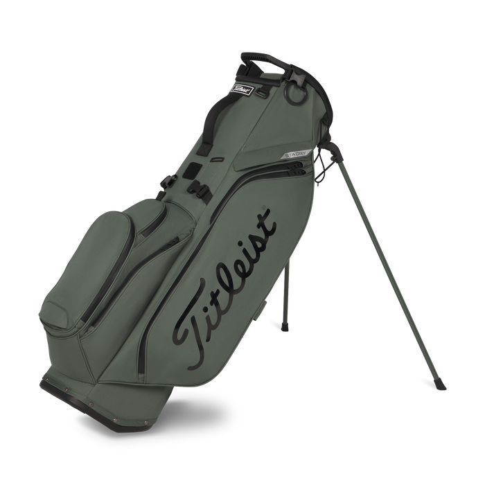 Titleist Players S5 StaDry Golf Stand Bag in cypress green on its stand