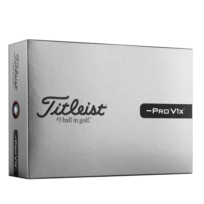 Titleist Pro V1x Left Dash Golf Balls - view of the 2026 dozen box