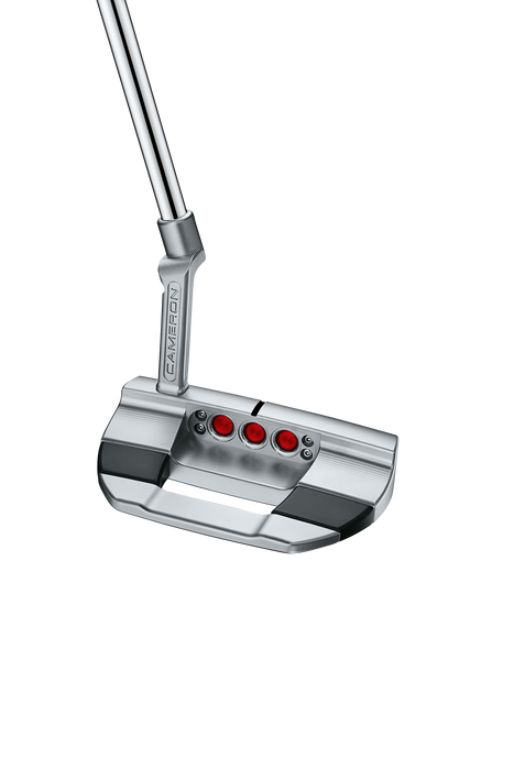 Scotty Cameron Studio Style Fastback 2 Putter. View of the back of the putter showing 3 red dots