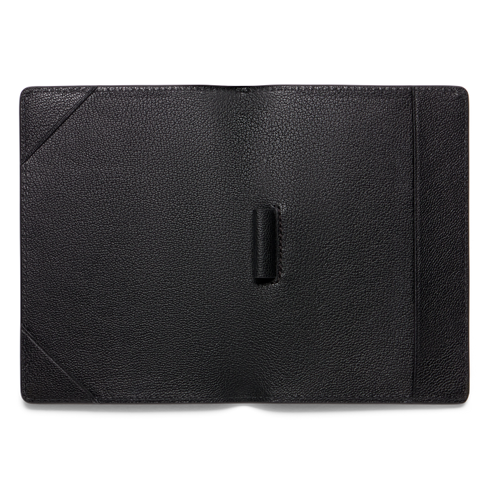 Titleist Scorecard Holder, open showing the inside and pencil holder