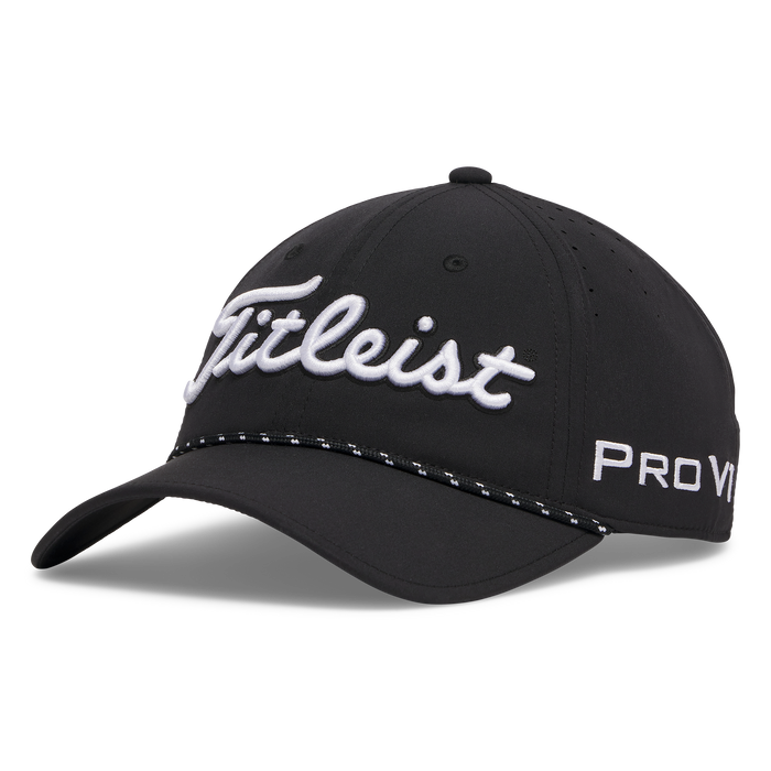 Titleist Tour Breezer Golf Hat 2026 in black with white logo