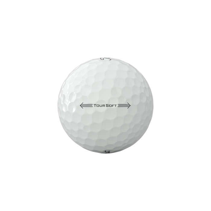 Titleist Tour Soft Golf Balls 2026 - white ball showing tour soft logo