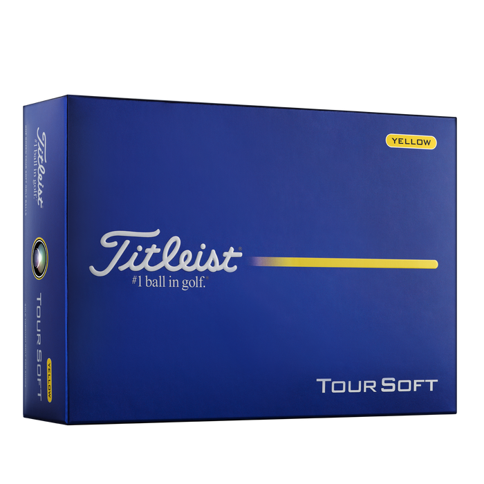 Titleist Tour Soft Golf Balls 2026 - yellow dozen box