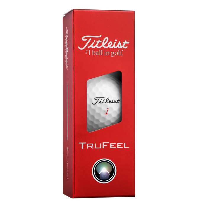 Titleist TruFeel Golf Balls - white sleeve of three view