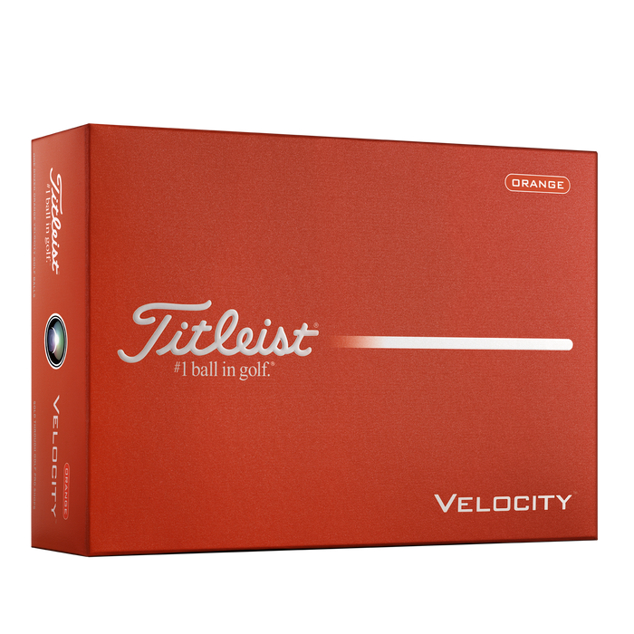 Titleist Velocity Golf Balls - orange dozen box