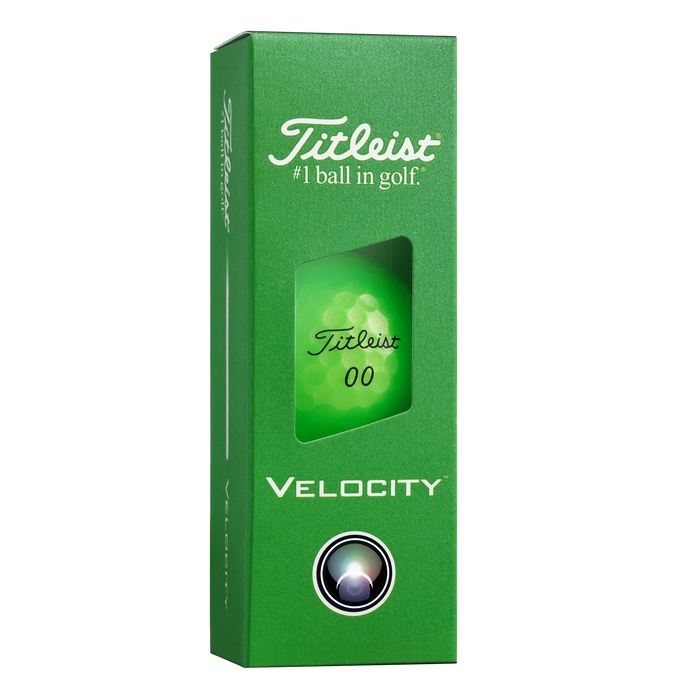 Titleist Velocity Golf Balls - green sleeve of three 