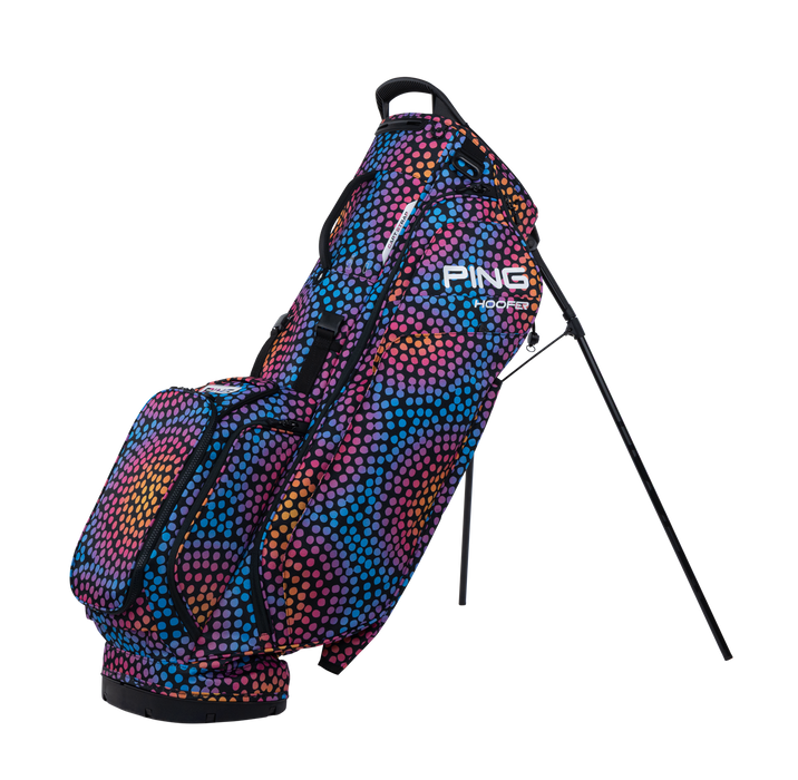 limited edition PING Hoofer Golf Stand Bag in mosaic print