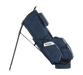 PING Hoofer 14 Golf Stand Bag navy grey standing on its stand side view