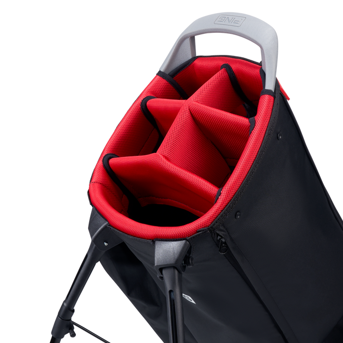 PING Hoofer Monsoon Waterproof Golf Stand Bag - red black