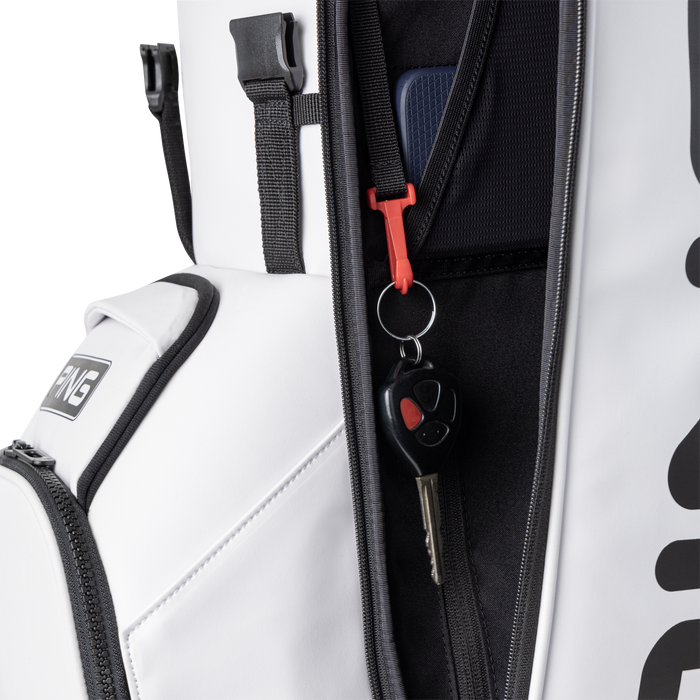 PING Hoofer Tour Golf Stand Bag close up of big pocket