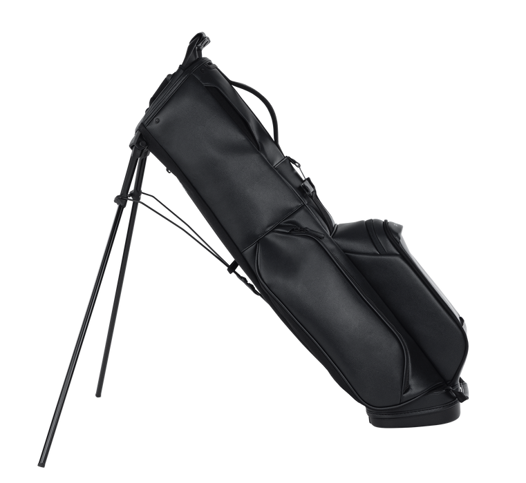 PING Reserve Golf Stand Carry Bag in black on its stand side view