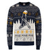 Ping Festive Mr. Ping Christmas jumper in navy and white with a knitted golf-themed pattern and crew neck, front view.