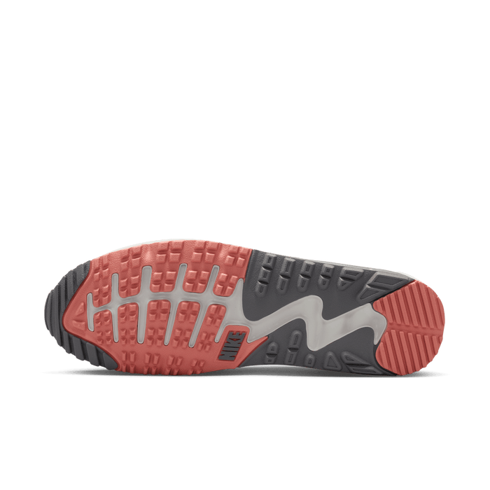 Nike Air Max 90 Golf Shoes in photon dust and red - view of the sole