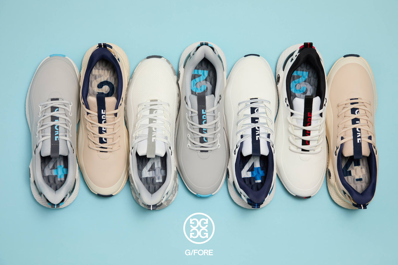 New Golf Shoes 2025 - image includes new G/ORE MG4+ Spikeless Golf Shoes in every available colour