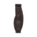 Titleist Birthplace of Golf LINKSLEGEND stand bag in dark brown leather with gold-tone hardware, front view.