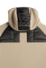 the hood on the J.Lindeberg Heyden Quilt Hybrid Hood Golf Jacket in beige
