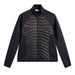 front of J.Lindeberg Heyden Quilt Hybrid Golf Jacket in black