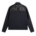 back of J.Lindeberg Heyden Quilt Hybrid Golf Jacket in black