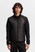 J.Lindeberg Heyden Quilt Hybrid Golf Jacket in black on front facing model