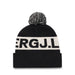 back of J.Lindeberg Tilo Beanie Bobble Golf Hat in black