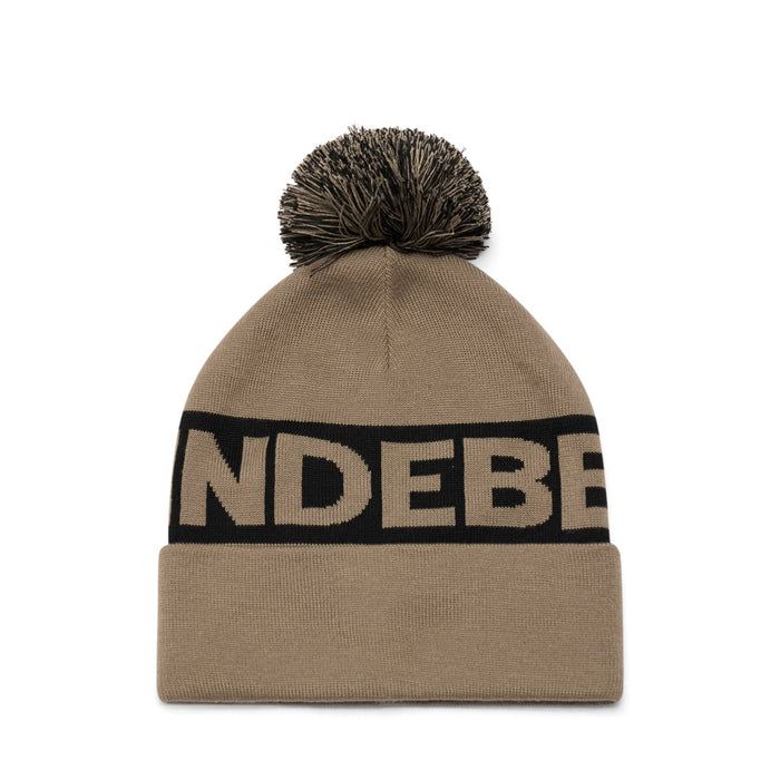 J.Lindeberg Tilo Beanie Bobble Golf Hat in brindle